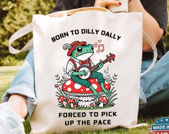 Canvas Bag, Canvas Tote Bag, Mini Tote Bag, Farmers Market Tote, One Silly Goose, Dreamcore, College Girl Gift, Colorful Tote Bag, Coworker
