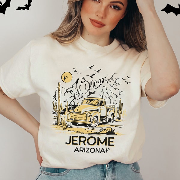 Jerome Arizona Vintage Unisex T-Shirt Valeska Hike AZ Desert Adventure Gifts Move to Wild Wild West Ghost Town Copper Mining Jerome Resident