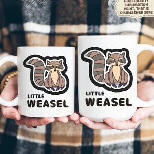 Funny Weasel Coffee Mugs Gifts for Weasel Lover Multiple Options Plush Pelt SVG Mugs Screeching Weasel Moms Weasel Dads Feisty Ferrets Lover