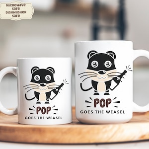 Funny Weasel Coffee Mugs Gifts for Weasel Lover Multiple Options Plush Pelt SVG Mugs Screeching Weasel Moms Weasel Dads Feisty Ferrets Lover
