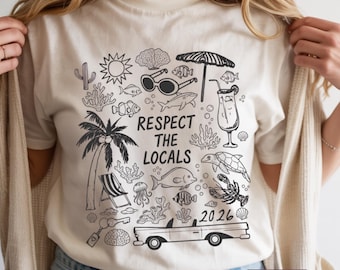 Respect The Locals, National Park Shirt, Camping Shirt, Camper Gift, Forest Animal Shirt, Sardine Shirt, Trout Fishing Shirt, Fishing Lover