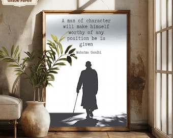 Mahatma Gandhi Quote Poster, Spiritual Leader Art Print