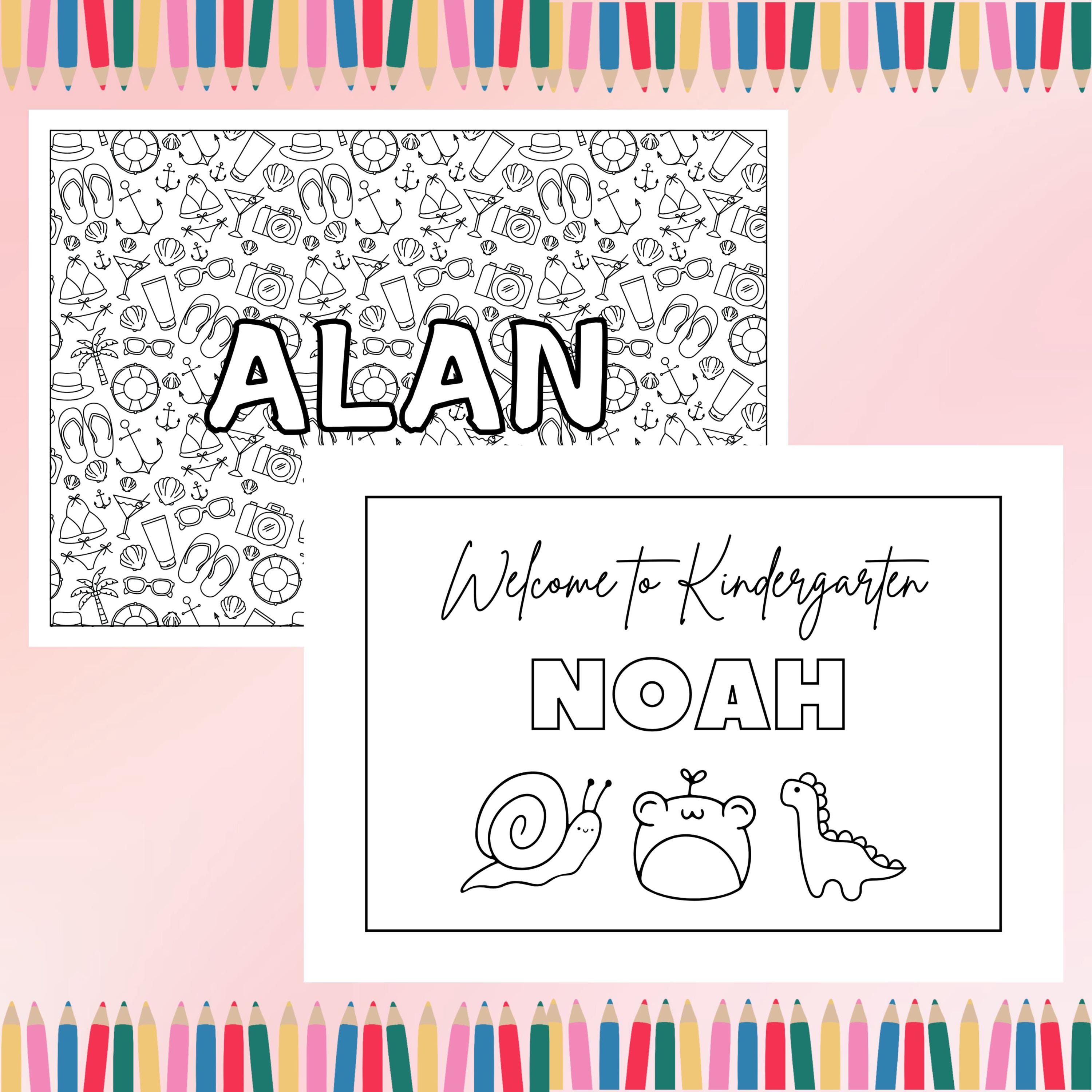 Printable Custom Name Coloring Pages for Adults and Kids, 33 Pages ...