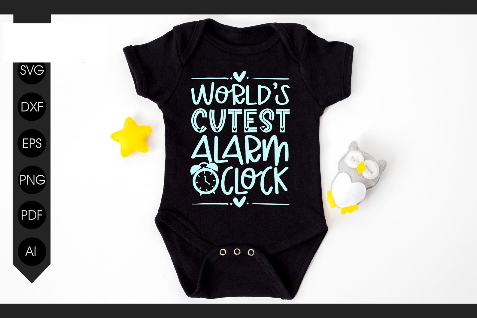 World's Cutest Alarm Clock SVG PNG Files for Cutting Etsy