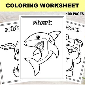 100 Printable Coloring Pages For Kids, Toddlers, Preschoolers, Coloring Book Coloring Page Preschool Kindergarten Homeschool Printables