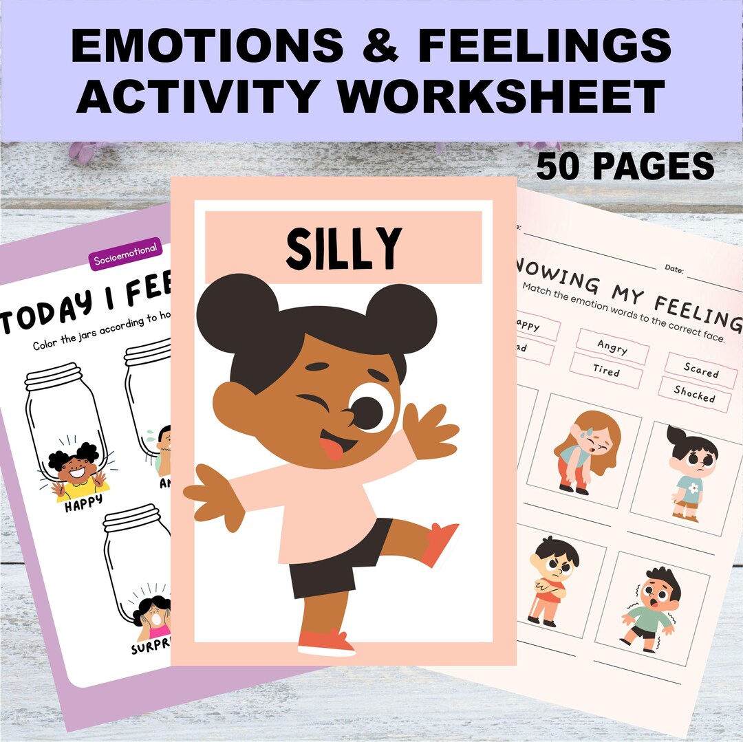 50 Pages Emotions Workbook for Kids, Social Emotional Learning ...