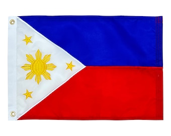 Embroidered Philippines Flag, Heavy Duty Nylon 3x5, Outdoor Display