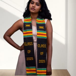 Kente Cloth Graduation Stoles Class of 2025  Kente Stole