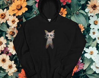 Car the Cat Hoodie – Garn47 VRChat Meme Cat Pullover, Funny Internet Cat Hoodie, Cozy Unisex Graphic Hoodie