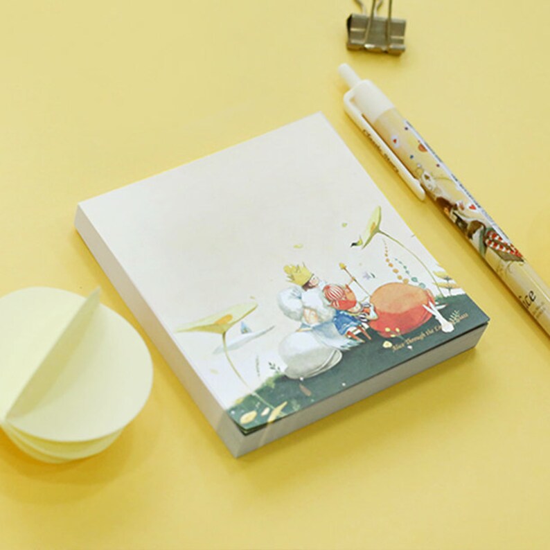 Alice in Wonderland Memo Pad Etsy