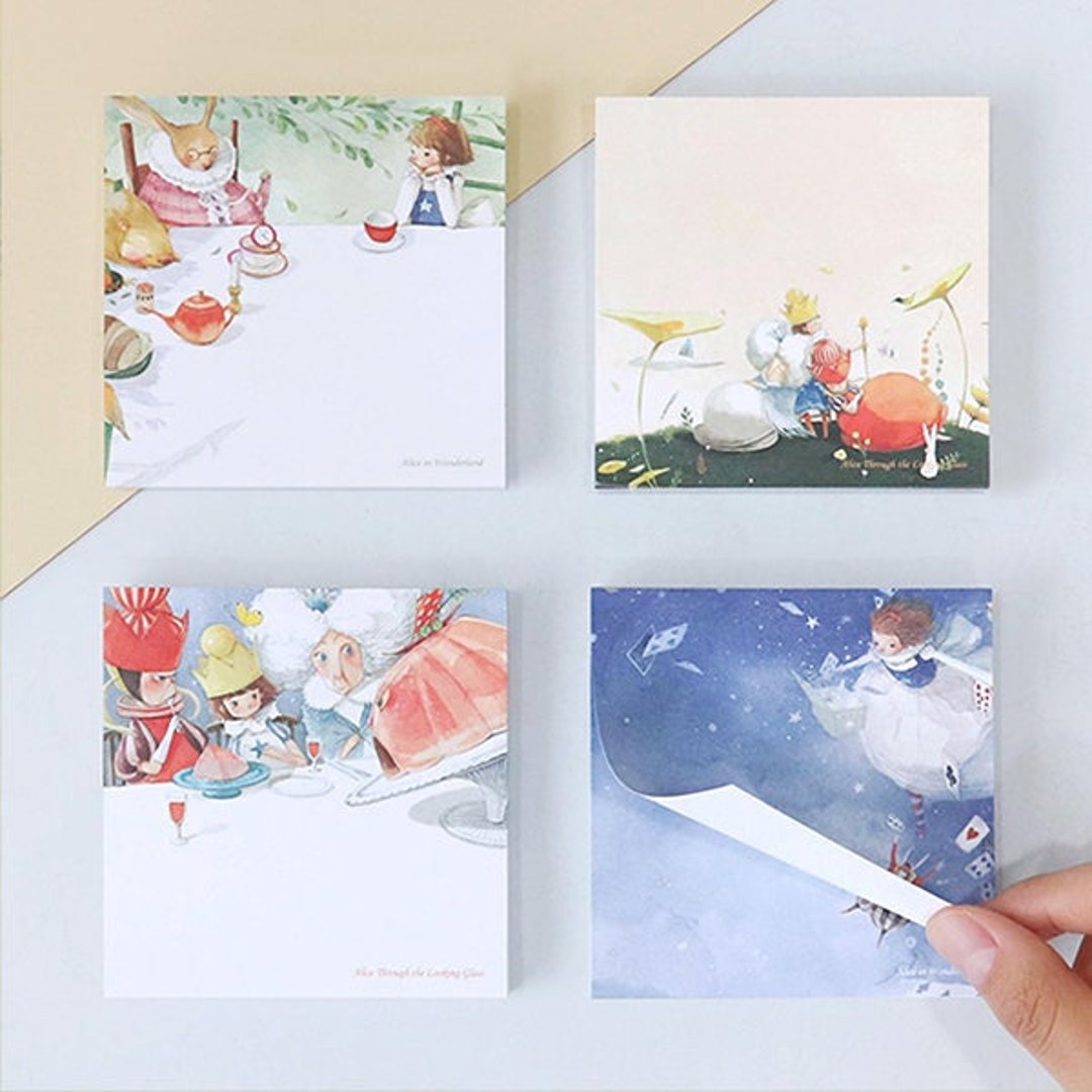 Alice in Wonderland Memo Pad Etsy