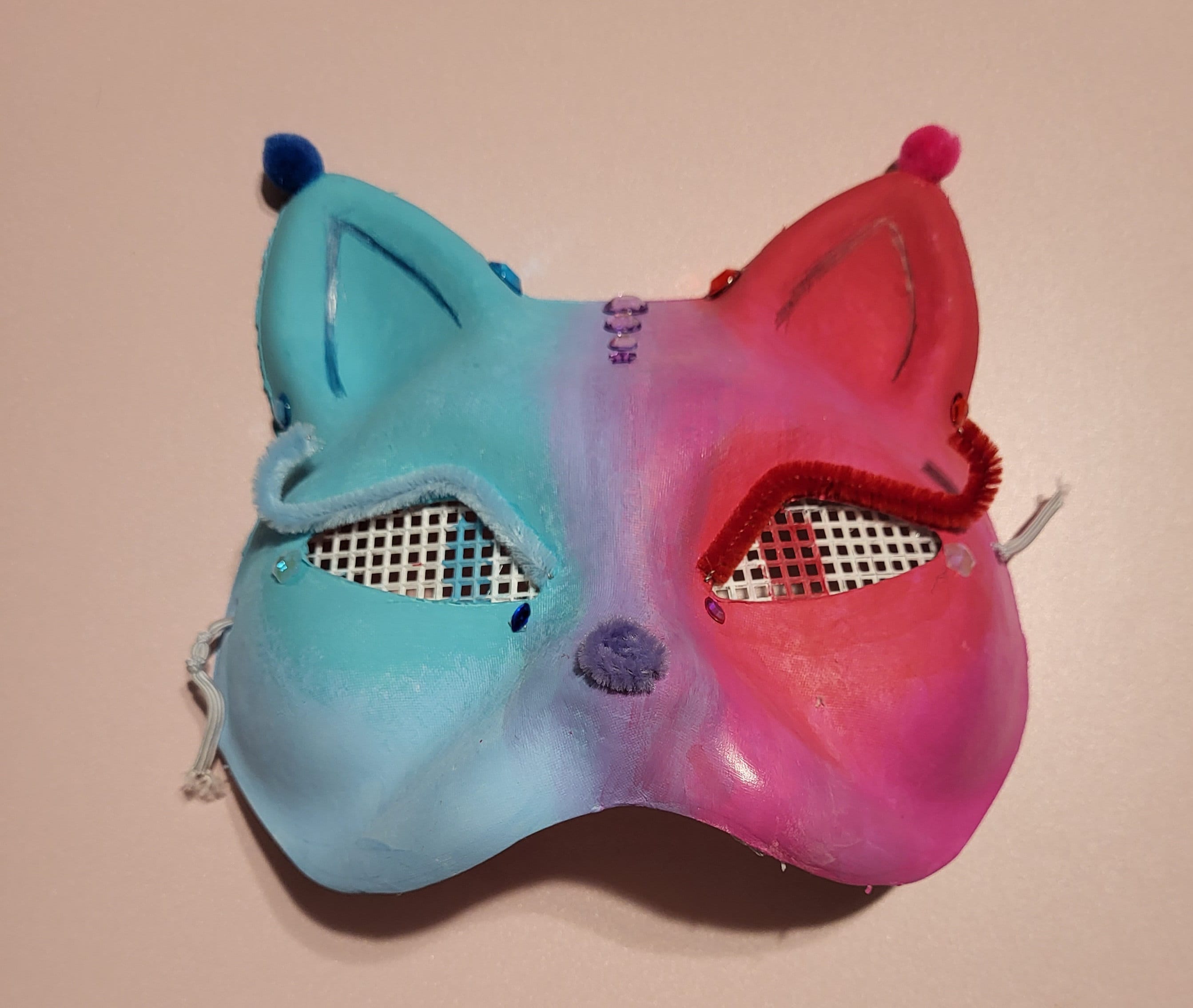 Purple Cat/dog Therian Mask 