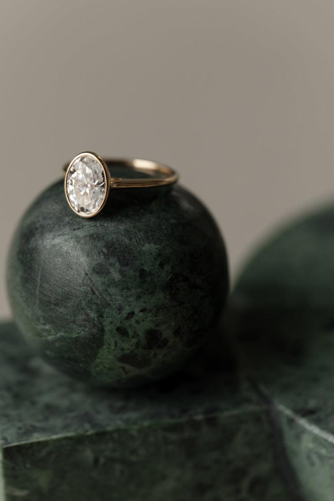 2CT Oval Cut Moissanite Engagement Ring Set, 14K Solid Gold Bridal Ring ...