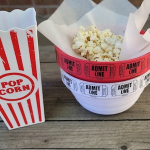 Movie Ticket Bowl I Movie Room Decor I Snack Bowl I Candy Dish