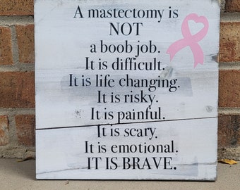 Breast Cancer I BRCA Mutation I Mastectomy Sign I Wood Sign