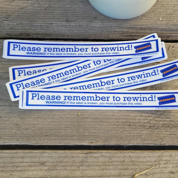 Remember to Rewind VHS Decal