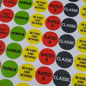 VHS Die Cut Stickers
