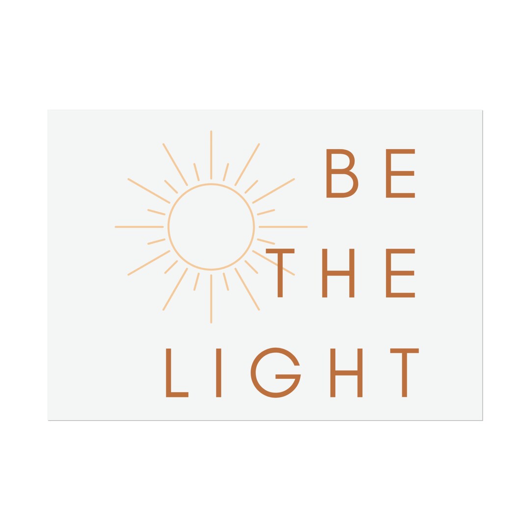 Be the Light Poster - Etsy