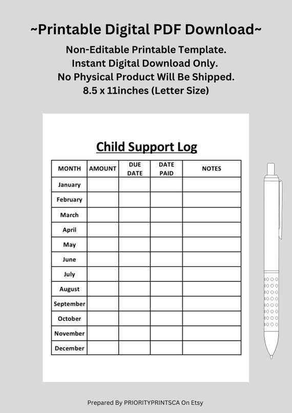 Child support status outlet