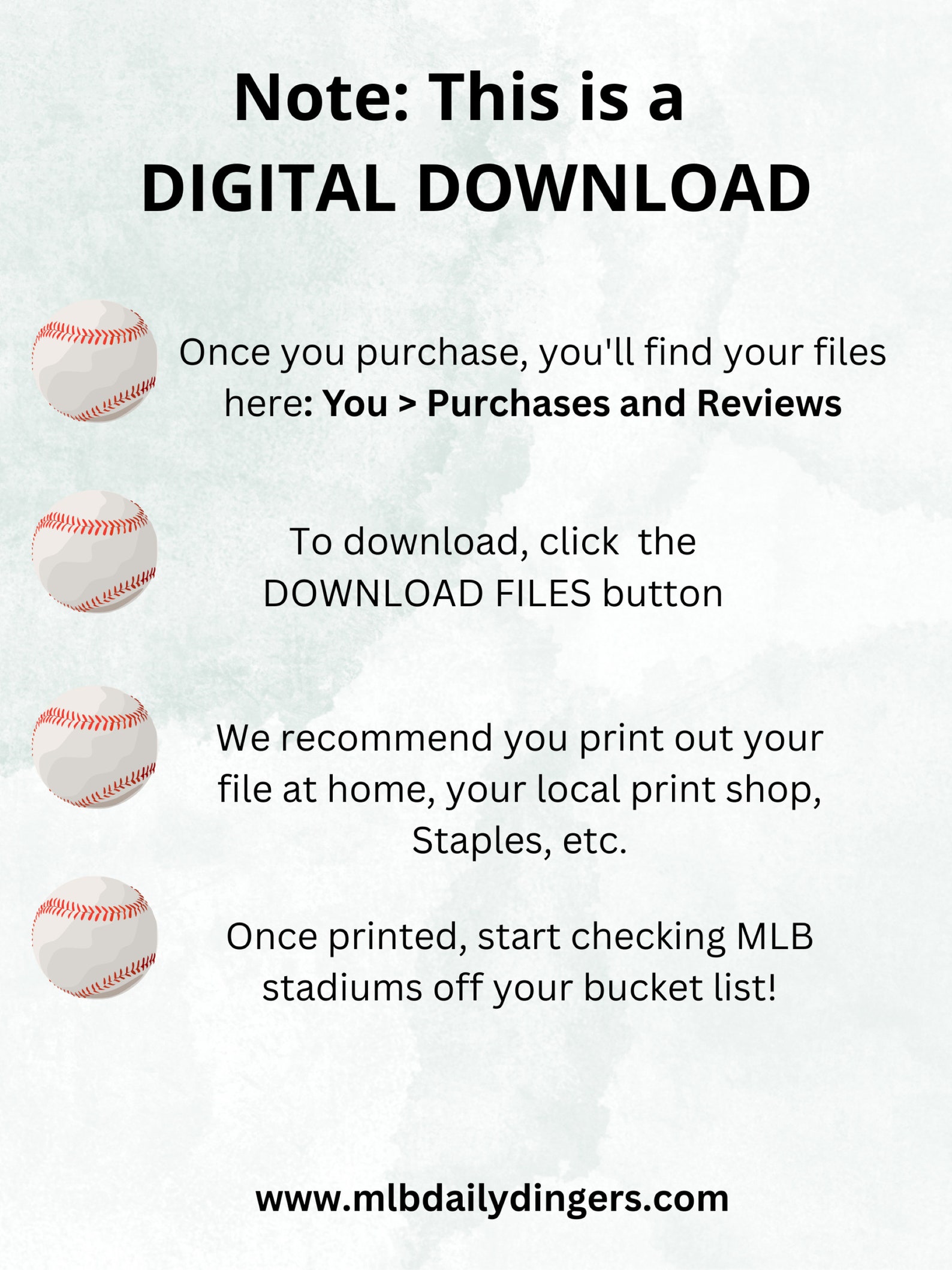Baseball Stadium Tracker Printable, Baseball Stadium Bucket List, MLB