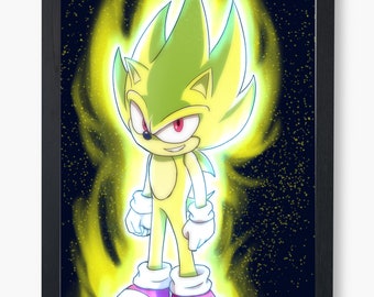 Super Sonic fleetway Custom Print 8.5in X 11in 