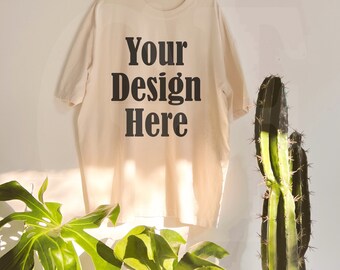 Comfort Colors C1717 Ivory Mockup - Spring Summer Mockup - Lifestyle Mockup - Trendy y2k Western Mock - Cowgirl mockup - Hanging mockup