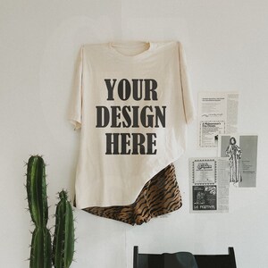 Comfort Colors C1717 Ivory Mockup - Spring Summer Mockup - Lifestyle Mockup - Trendy y2k Western Mock - Cowgirl mockup - Hanging mockup