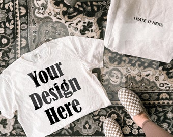 Comfort Colors C1717 Ivory Mockup - Spring summer Mockup - Lifestyle Oversized Shirt Mockul - Trendy y2k Aesthetic Mock