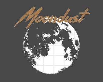 Moondust Moon Boho Hippie  .PNG Design, Digital file Sublimation POD Design, Retro Trendy PNG