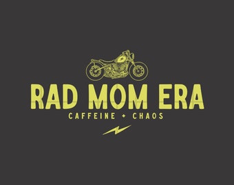 Rad Mom Era PNG Mom Life Design File, POD Moto Edgy Design, Trendy Summer Design File