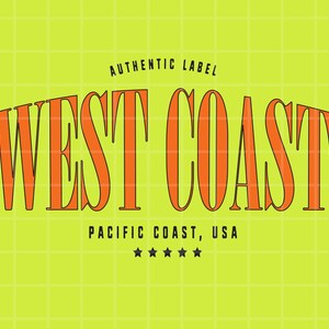 West Coast Vintage inspirierte PNG Grunge Edgy Designdatei, POD Sublimationsdesign, trendige ästhetische Power Designdatei