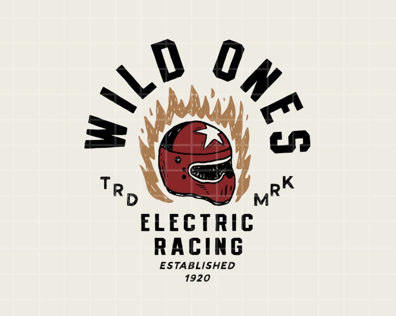 Wild Ones Racing PNG Grunge Edgy Design File, POD Sublimation Design, Trendy Aesthetic Power Design File image 1