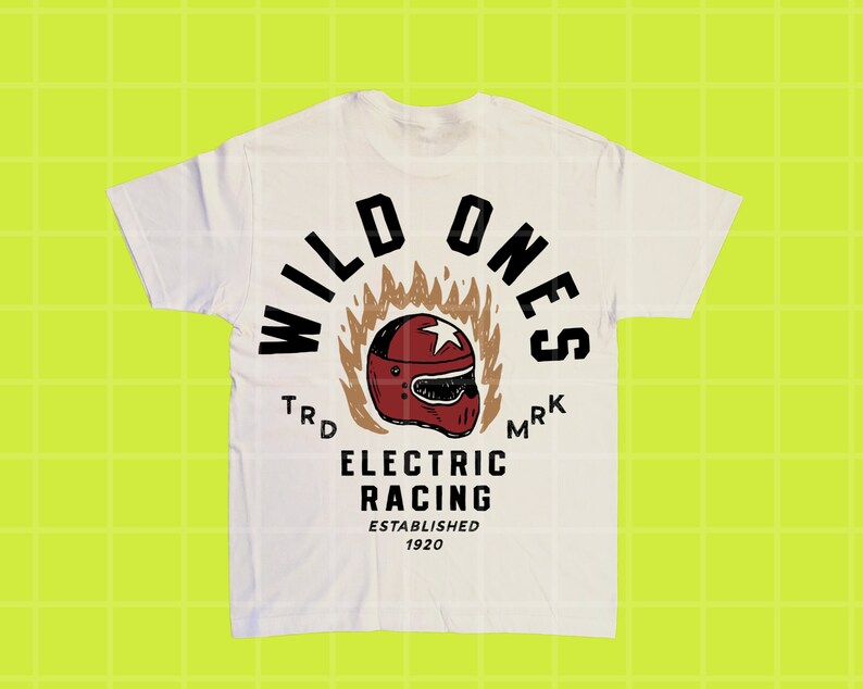 Wild Ones Racing PNG Grunge Edgy Design File, POD Sublimation Design, Trendy Aesthetic Power Design File image 2