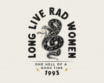 Long Live Rad Women PNG Feminist Design File, POD Sublimation Design, Trendy Girl Power Design File