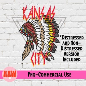 Kansas City Gameday PNG- Solid and Distressed PNG, Distressed Football, Band Tee, Retro Kansas, Kansas City Gameday Shirt Png, DTF, Kansas