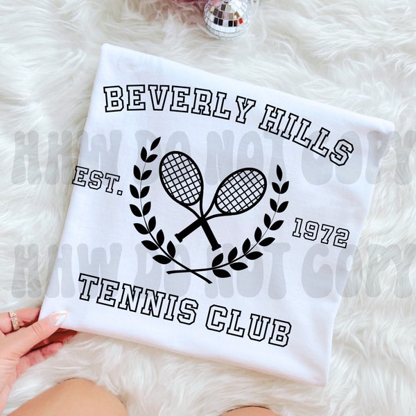 Beverly Hills Tennis Club PNG + SVG - Beverly Hills Png, Preppy Tennis Club, Tennis, Varsity, Sports Club, 90s, Preppy Svg, California Svg