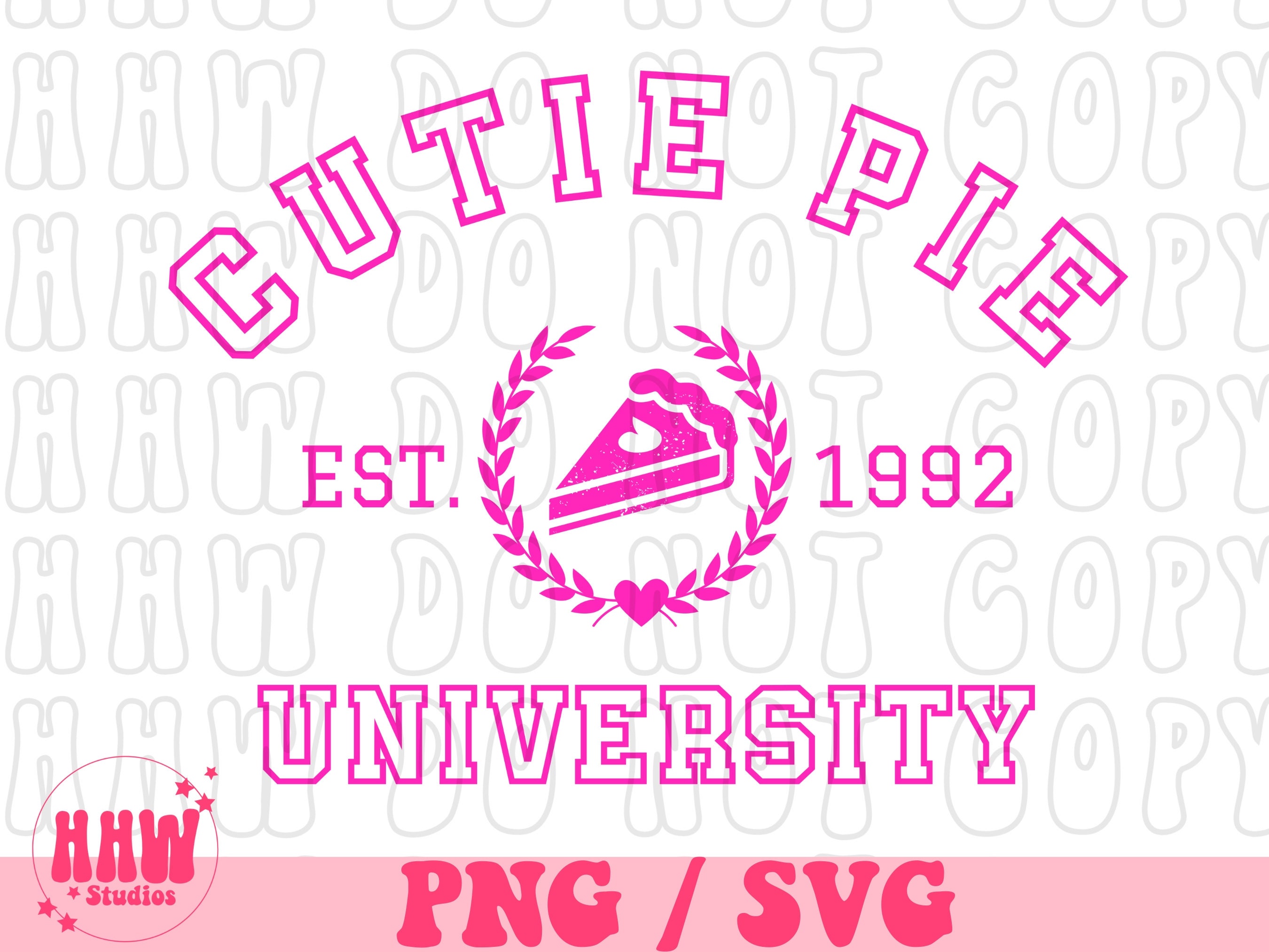 Cutie Pie University Png, Valentines Png, Kids Valentines Png