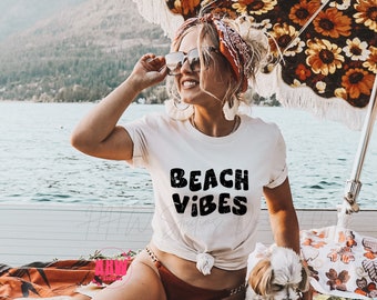 Beach Vibes Distressed Wavy PNG- Wavy Text, Distressed, Summer, Trendy Beach Png, Vibes PNG, Beach Shirt, Retro , Summer Vacation