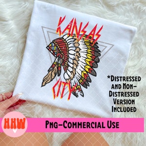 Kansas City Gameday PNG- Solid and Distressed PNG, Distressed Football, Band Tee, Retro Kansas, Kansas City Gameday Shirt Png, DTF, Kansas