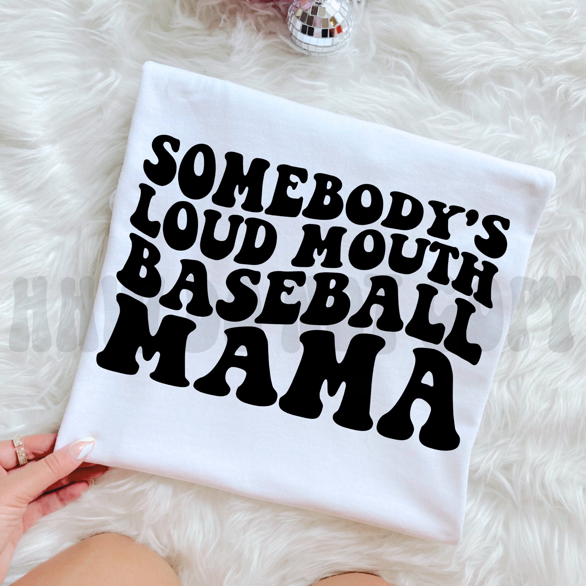 Somebodys Loudmouth Baseball Mama Svg, Trendy Baseball Svg, Trendy