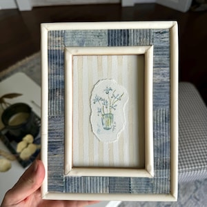 Hand drawn Watercolor Framed Painting “IRISIES”, Wall Decor