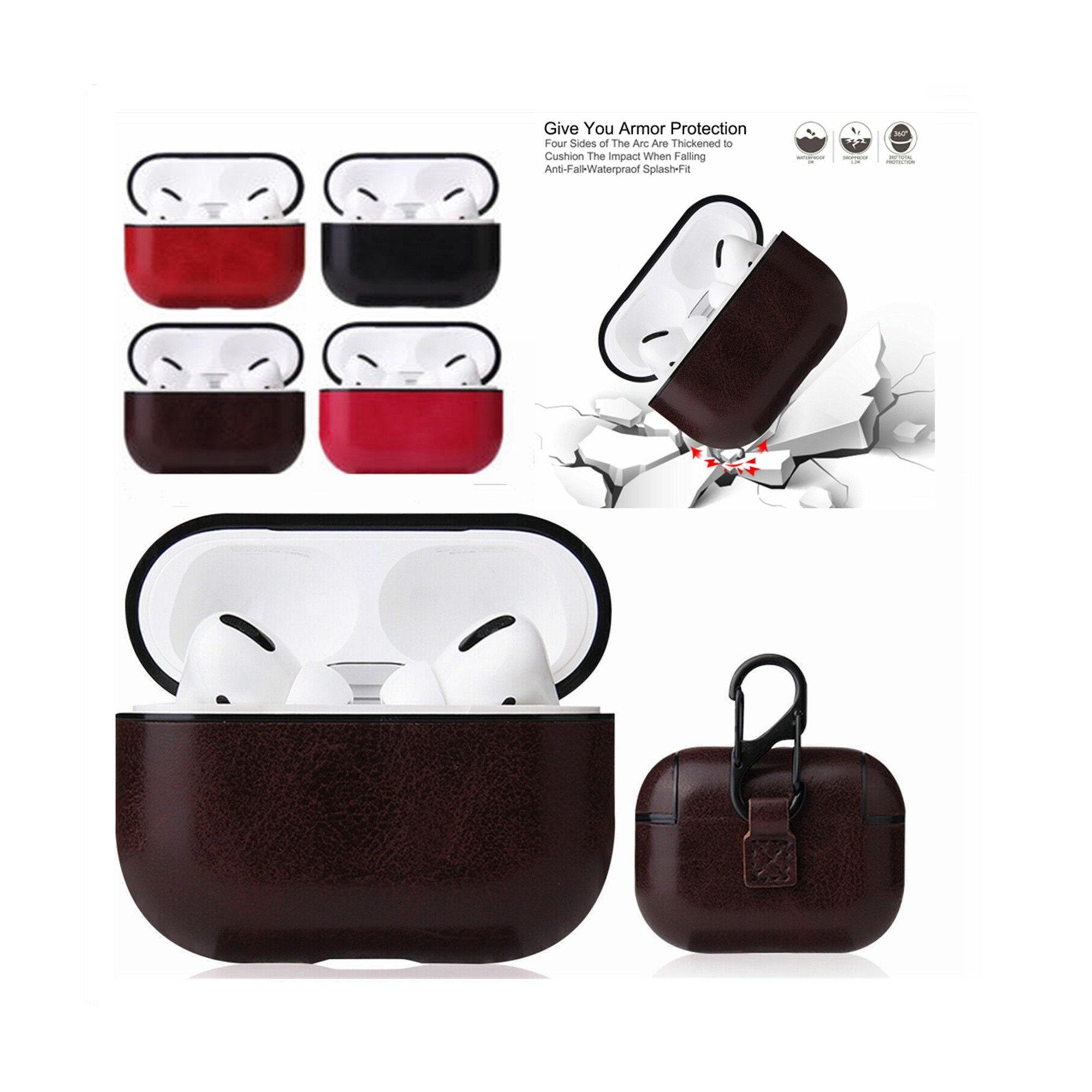 For Apple Airpods Pro 1st 2nd 3rd Gen Case Luxury Leather 