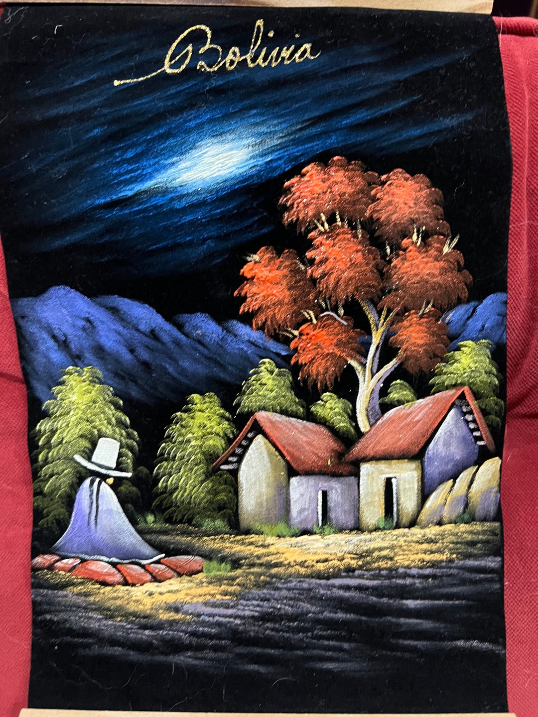 Bolivian Hand Paint Wall Art Etsy