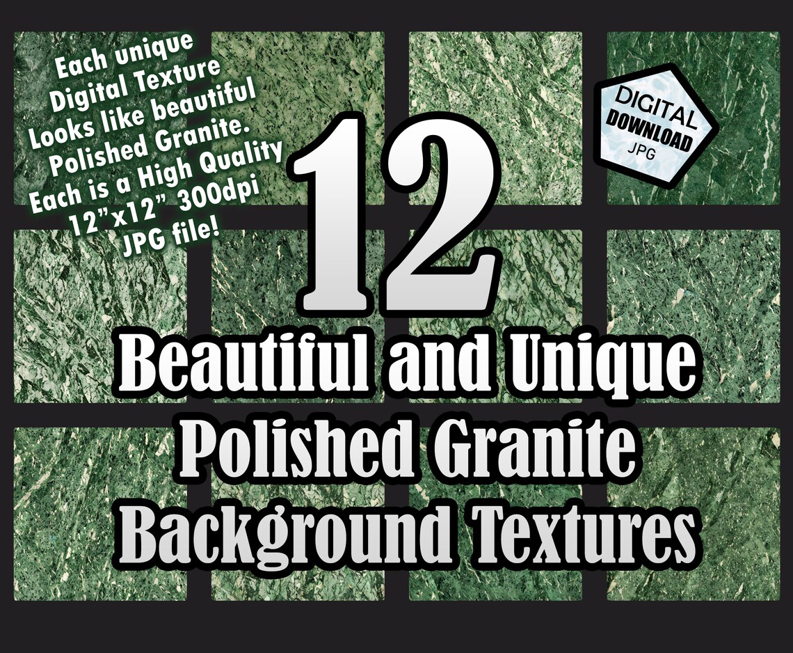 Green Granite Texture Backgrounds 12 Pack Digital Download - Etsy