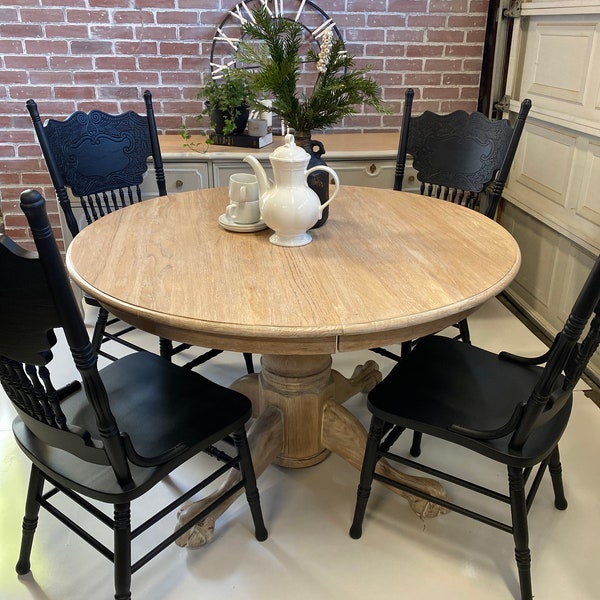 SOLD* Do not purchase. This is an example of my work.Claw feet Oak Dining set