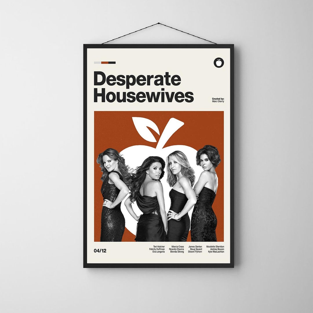 Desperate Housewives Poster Mid Century Modern Movie Poster Etsy