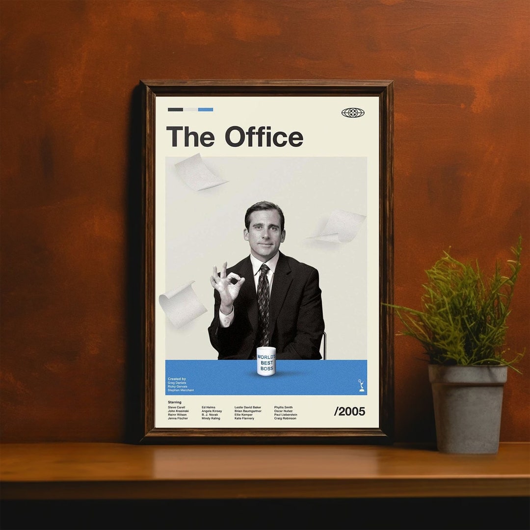 The Office Poster Mid Century Modern Movie Poster TV Series - Etsy