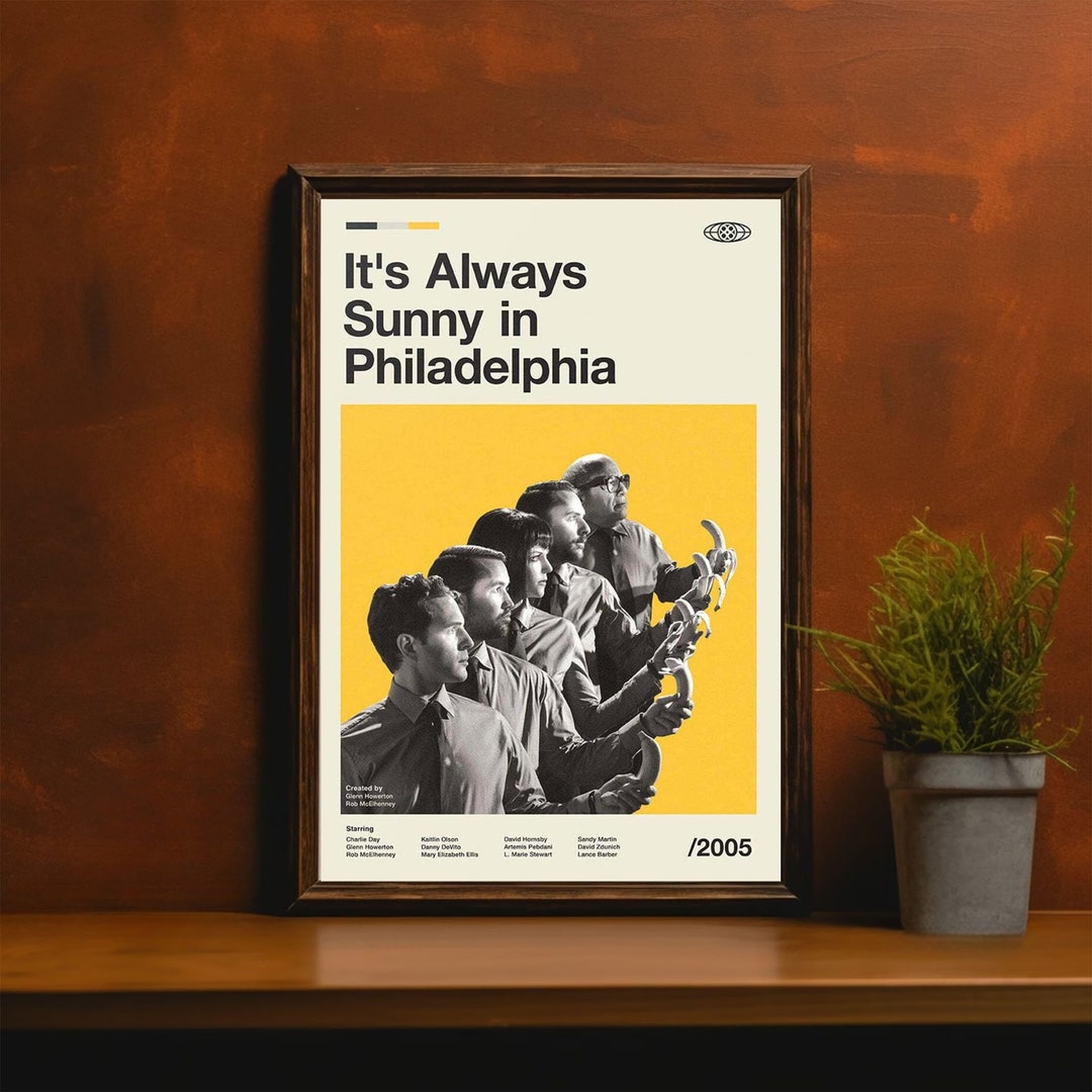 It S Always Sunny In Philadelphia Poster Mid Century Etsy It S Always Sunny In Philadelphia Poster Mid Century Etsy