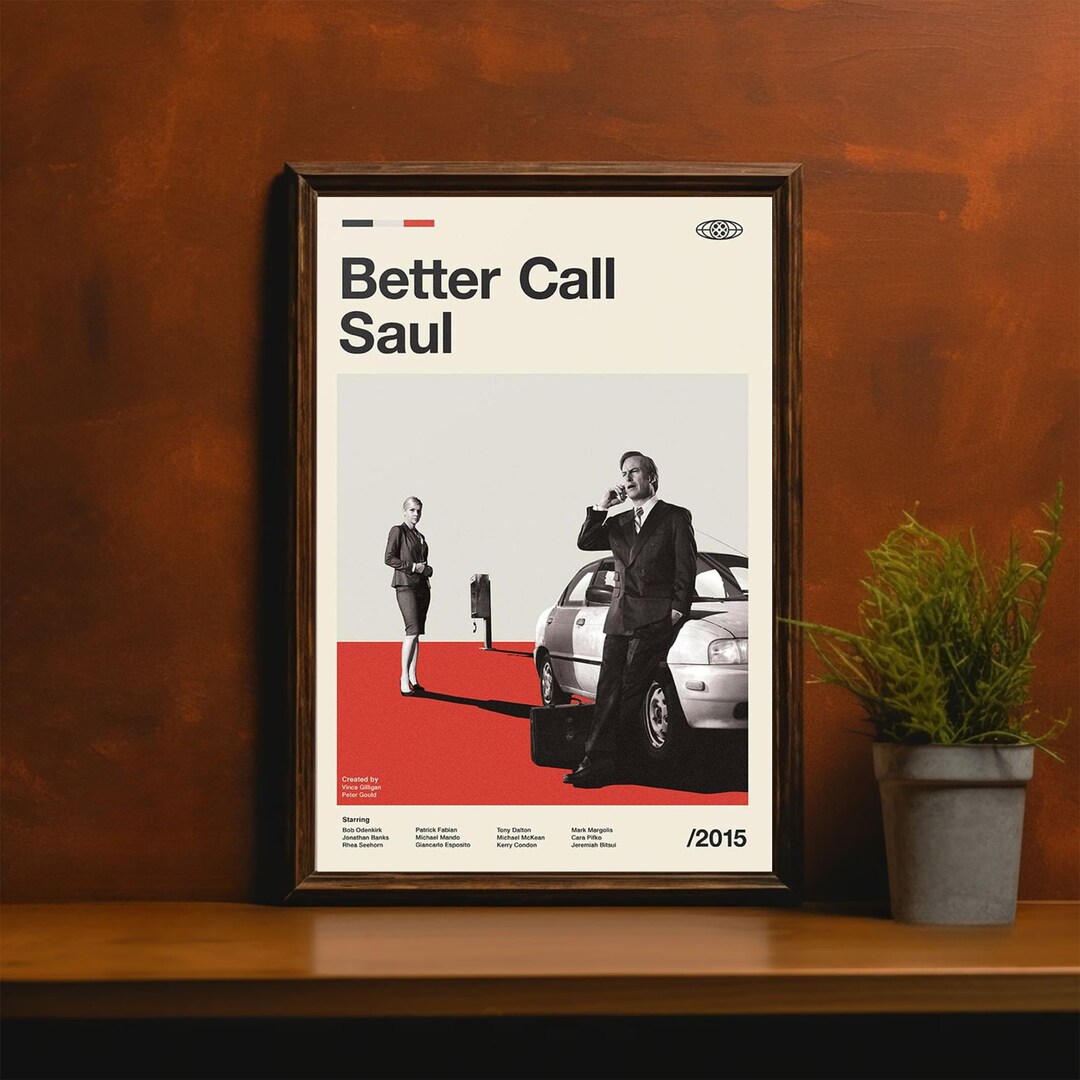 Better Call Saul Poster Mid Century Modern Movie Poster TV Etsy