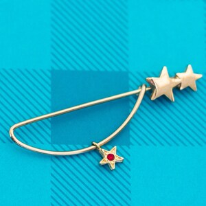Vintage Shining Stars Gold Tone Lovely Stick Pin Pin - Z10
